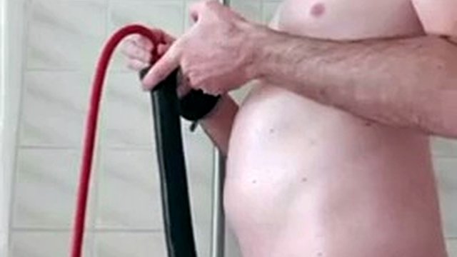 Monster Dildo Anal Enema Belly Inflation