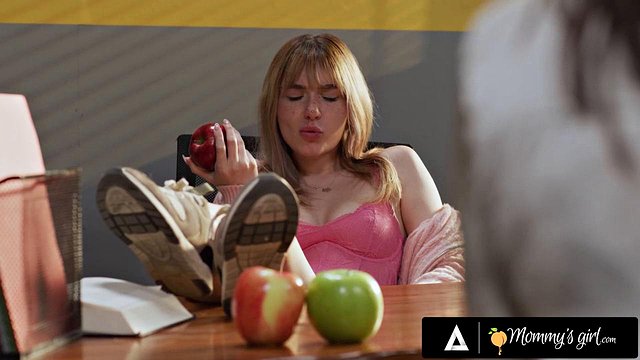 Teacher Reagan Foxx and Stepmom Shay Sights Punish Big-Tits Blonde Demi Hawks in Th