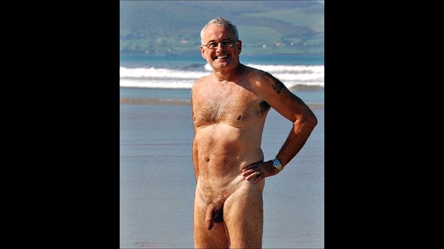 Grandpa beach nude pictorial