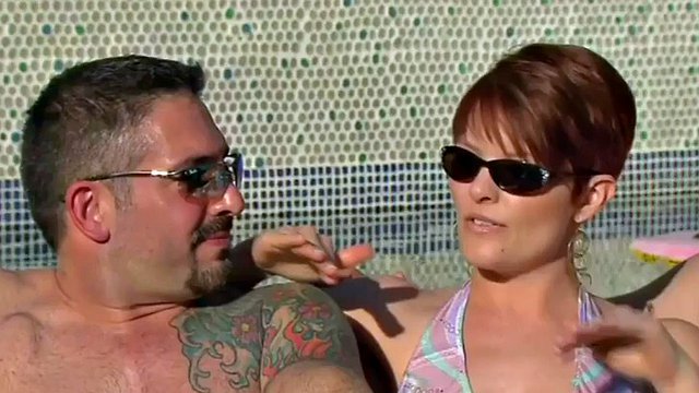 this horny couple is having a sexy swinger threesome while taking a hot shower