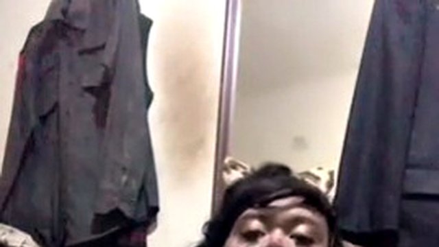 Crossdresser indo leopard sexy outfit masturbation