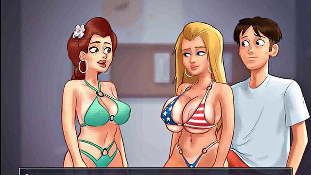 Gara universitaria per le tette grosse sulla spiaggia - Summertime Saga Ep 204