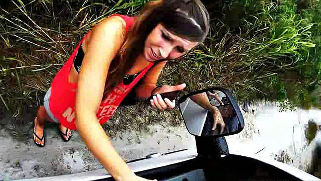 Kaylee Banks must submit to bondage and rough outdoor sex for a ride home