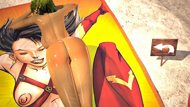 3DGSPOT - Oily Babe Gets Her Pussy Pounded At The Beach! 3D ANIMATION!