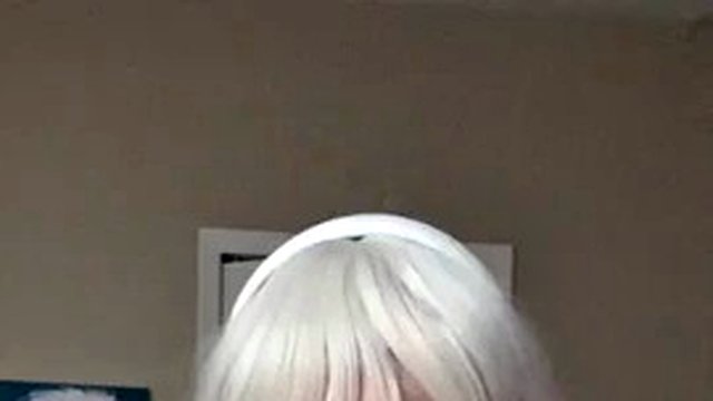 skinny blonde crossdresser