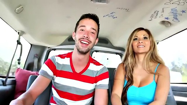 Blindfolded straight stud fucks gay in van after getting tricked