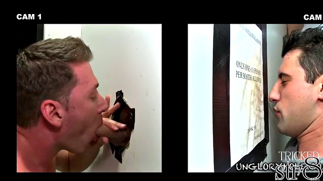 Gloryhole gay passionately sucked tricked str8 dude