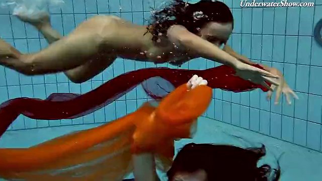 Liza and Krasula are very fond of the pool