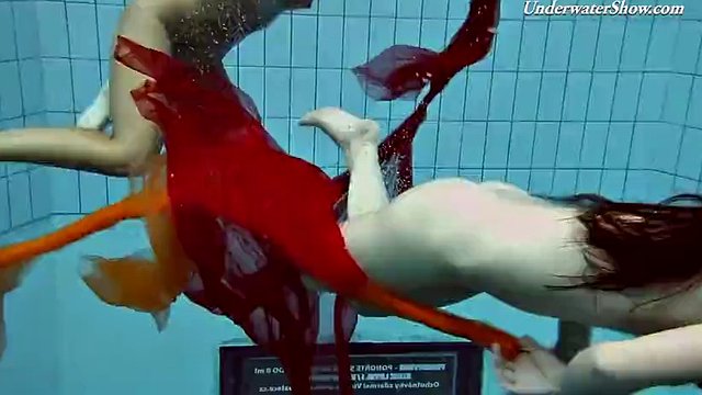 Liza and Krasula are very fond of the pool