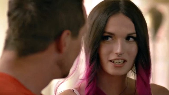 Step brother goes to the house and fucks his step sister Tbabe without a condom