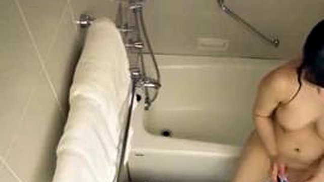 Domestic plump young lady masturbates in the bathroom: Big Tits, Asian & Solo Porn