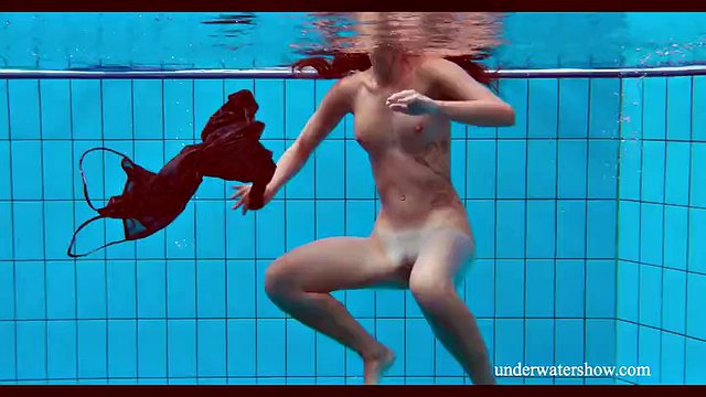 Little sister Nata Szilva swimming naked