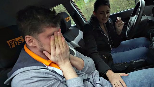 Real driver learning throat teachers cock be4 pussyfuck