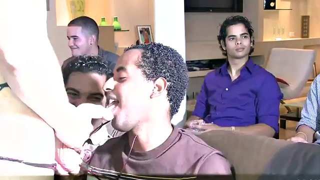 Real gays enjoy public cocksucking adventure at strip party