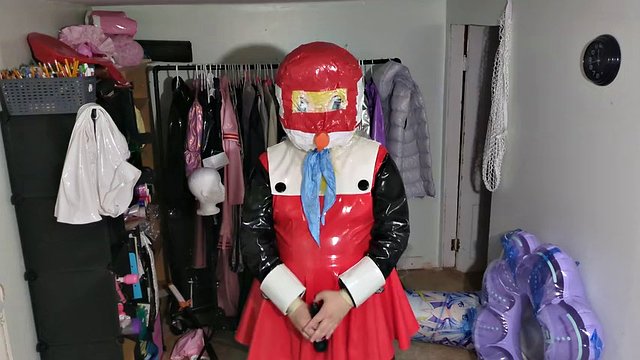PVC Cosplay Kigurumi Breathplay in a Homemade Hood Long Version