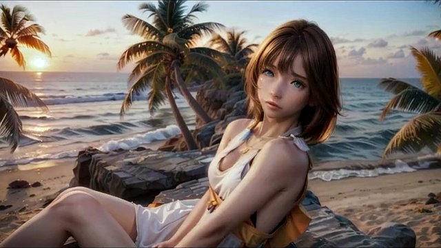 Yuna generada por IA (Final Fantasy X)