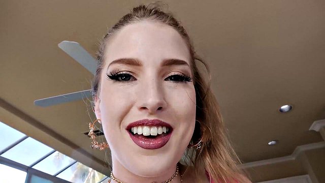Slutty Cherry Kiss Bounces Ass Cowgirl on Big-Cock POV
