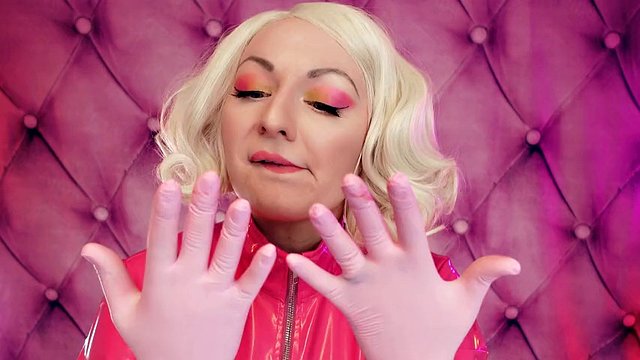 Sexy glove fetish video: MILF in tight nitrile gloves - erotic sounding ASMR clip (Arya Grander)