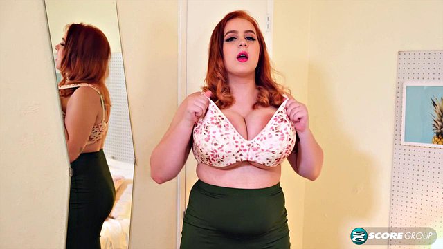 Lissa Hope's Big Tits Striptease and Lesbian Masturbation