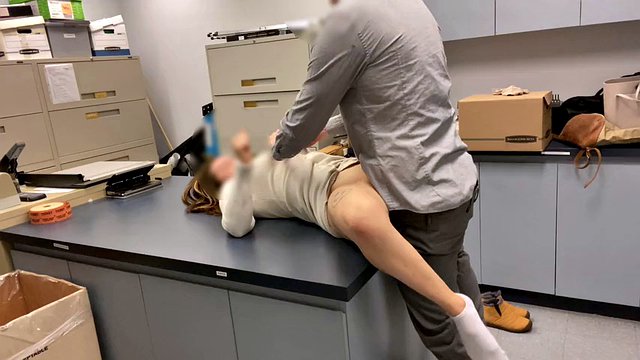 Hot secretary gets fucked in the copy room