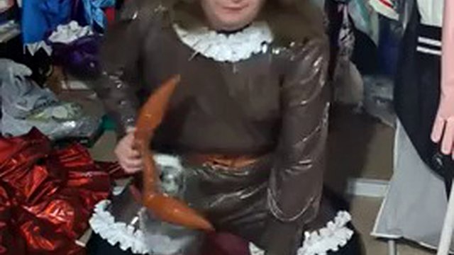 Desperate Full Diaper Brown PVC Eevee Sissy Maid Breathplay Hump Inflatable Tail