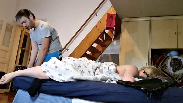 Curvy step sister fucked and then the other licking a dick covered in clean cum HD FULL