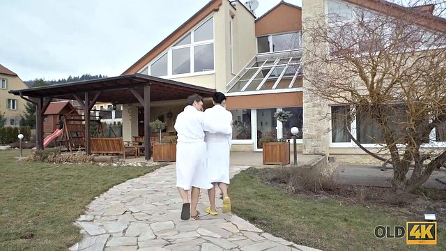 Old And Young Lovers Have Hot Sex After Relaxing In Jacuzzi