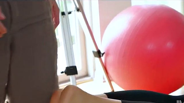Yoga busty babe bent over on the carpet and fucked doggystyle