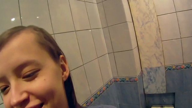 svetlana is adorable russian teen that fucks pickup boy in public toilet