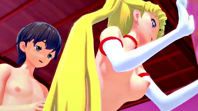 Horny Student Sailor Moon Passionately Sucks Dick l 3D SFM hentai uncensored