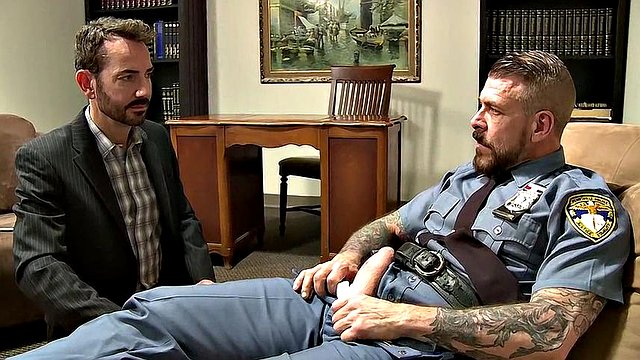 Riding The Biggest Cop Cock - Rocco Steele & Bryan Slater