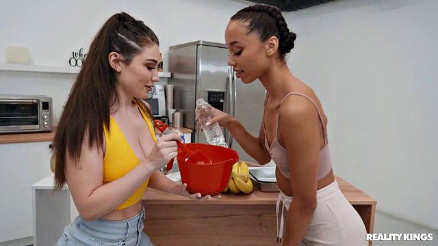 Alexis Tae & Lily Lou Spit on Anal Sex Toys