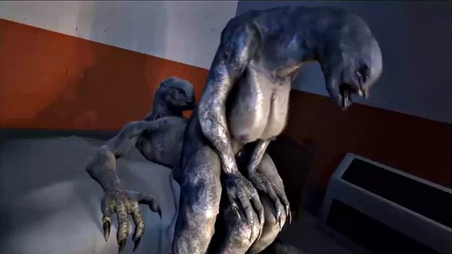 3D velká prsa monstra s velkými prsy a ptáky kurva tvrdě
