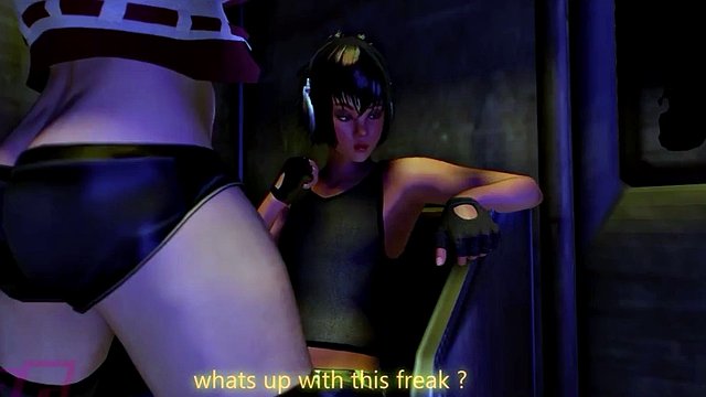 peitos grandes futanari é chupado por adolescente 3d
