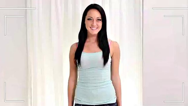 BDSM couch casting with Sabrina Banks
