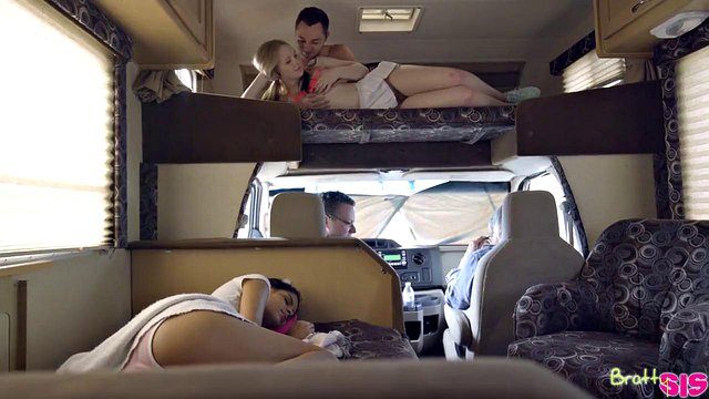 Lily Rader Creampies Katya Rodriguez in Car