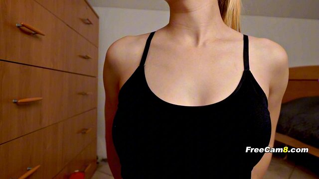 Blonde Glasses Babe Sucks Big Cock