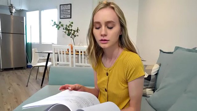 Skinny teen sucks and rides dick for debt