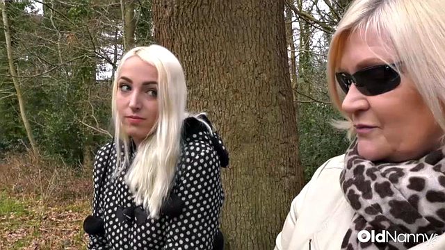 Old Nanny and Blonde Babe Passionate Lesbian Encounters