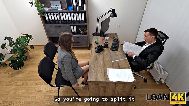 LOAN4K. Loan is approved after playing with my tits and anal ft. Charlie Dean & Amalia Davis: Porn