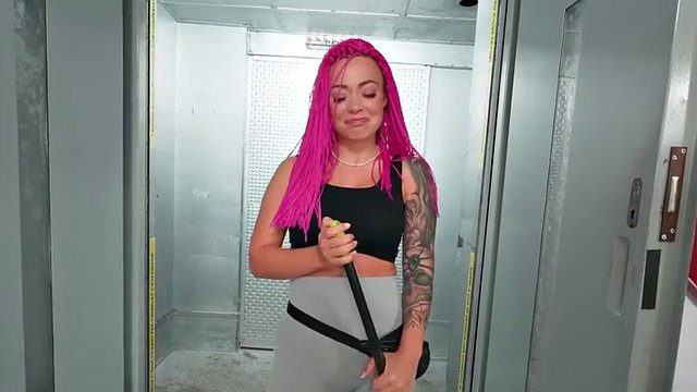 Cockhungry maid gets her pierced pussy rammed by boss in POV