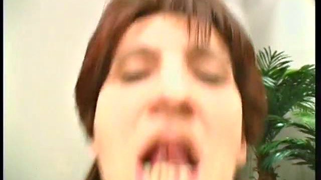 Huckleberry whore sucks on a fat cock and gets fucked from behind on couch