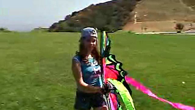 Cute Little April Outdoors Sucking A Popsicle