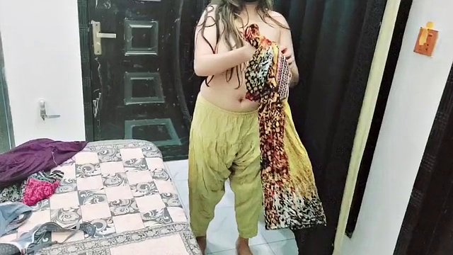 Housewife changing her clothes and getting fucked by her cuckold husband