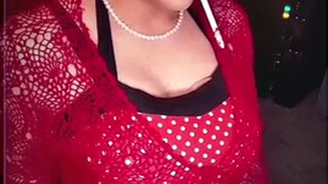 Woman in red