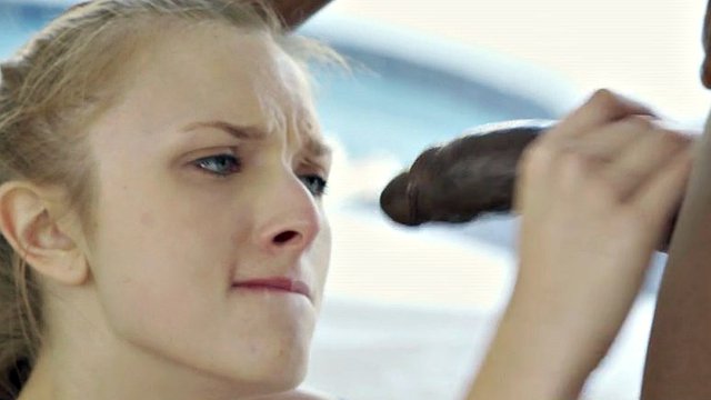 layna landry deepthroats black meaty rocket that makes her gag