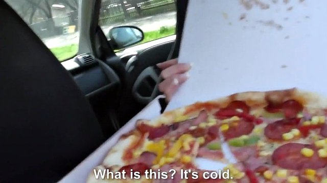 brunette fucks with stranger for cash in the car
