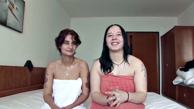 German old couple seduce amateur teen for lesbian date