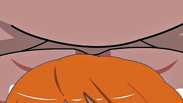 Breaking a redhead's ass (animation)